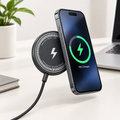 Magnetic Wireless Phone Fast Charger with Type-C Cable